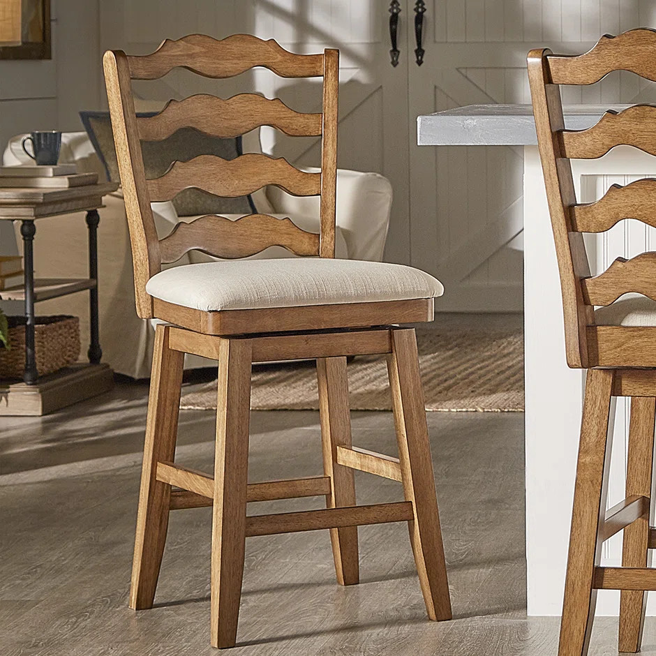 Fortville Swivel Upholstered Counter Stool | Wayfair North America