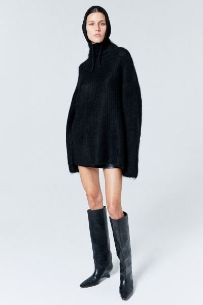Mohair-blend turtleneck jumper - Dark grey marl - Ladies | H&M GB | H&M (UK, MY, IN, SG, PH, TW, HK)