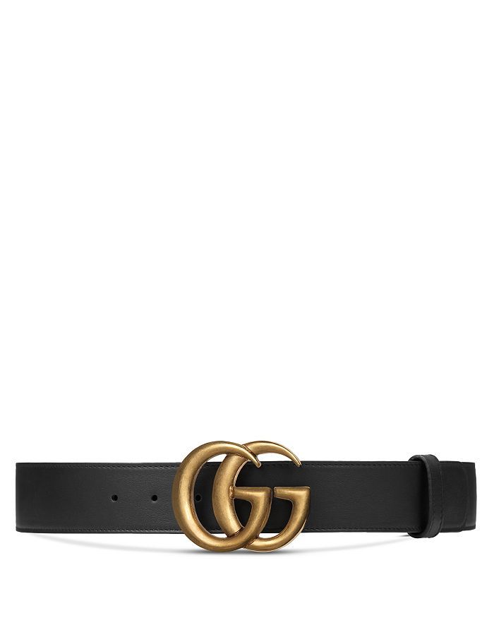 Women's Leather Belt with Interlocking Double G Buckle | Bloomingdale's (US)