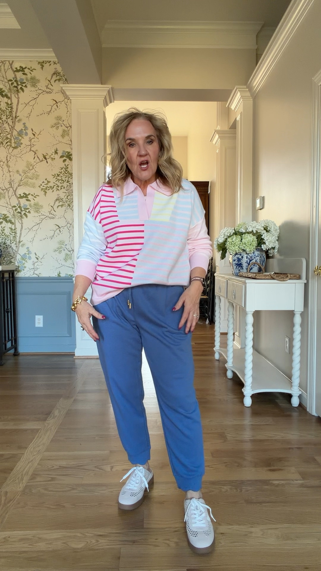 New arrivals at Belk!!! Oh my gosh this is your spring capsule! Sizing is all true to size with the following exceptions 
I sized down in the pearl trimmed jeans to a 6
The joggers are a medium petite 

Easter outfits, Easter dress, travel outfit, pink striped dress, neutral cardigan, tan cardigan, spring capsule

#LTKSaleAlert #LTKPetite #LTKOver40