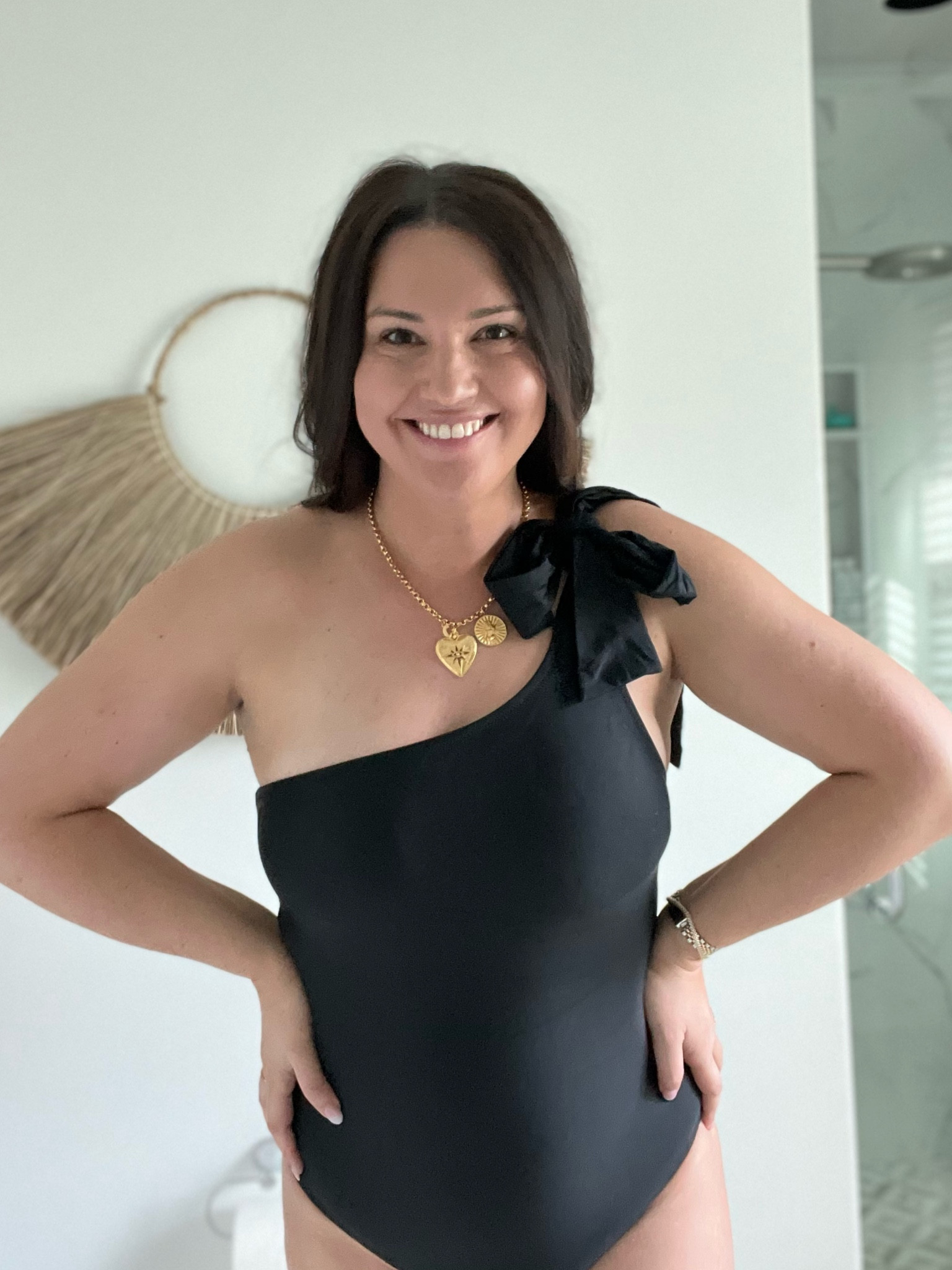 Gorgeous one piece swim suit with a functional tie strap 

One piece swim, swimwear, midsized swim, resort 

#LTKFind #LTKsalealert #LTKswim