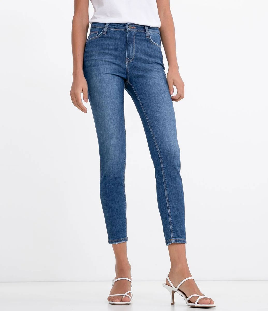 Calça Jeans Skinny com Cintura Média Azul - Lojas Renner | Lojas Renner BR