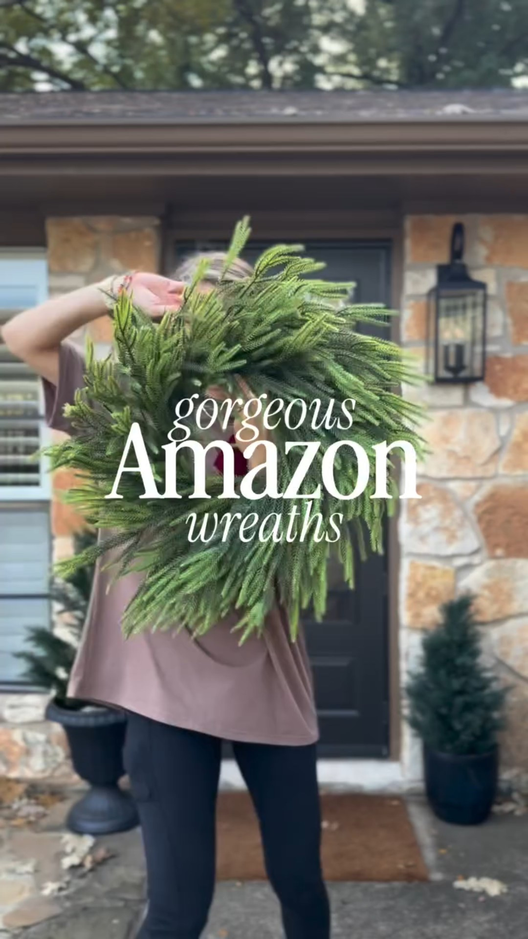 I was SHOCKED at the quality of these under-$30 wreaths on Amazon. They’re gorgeous and the texture is perfect! Comment SHOP and I’ll send a link. 🫶🏻