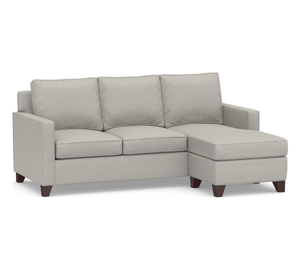Cameron Square Arm Upholstered Sleeper Sofa with Reversible Storage Chaise Sectional, Polyester Wrap | Pottery Barn (US)