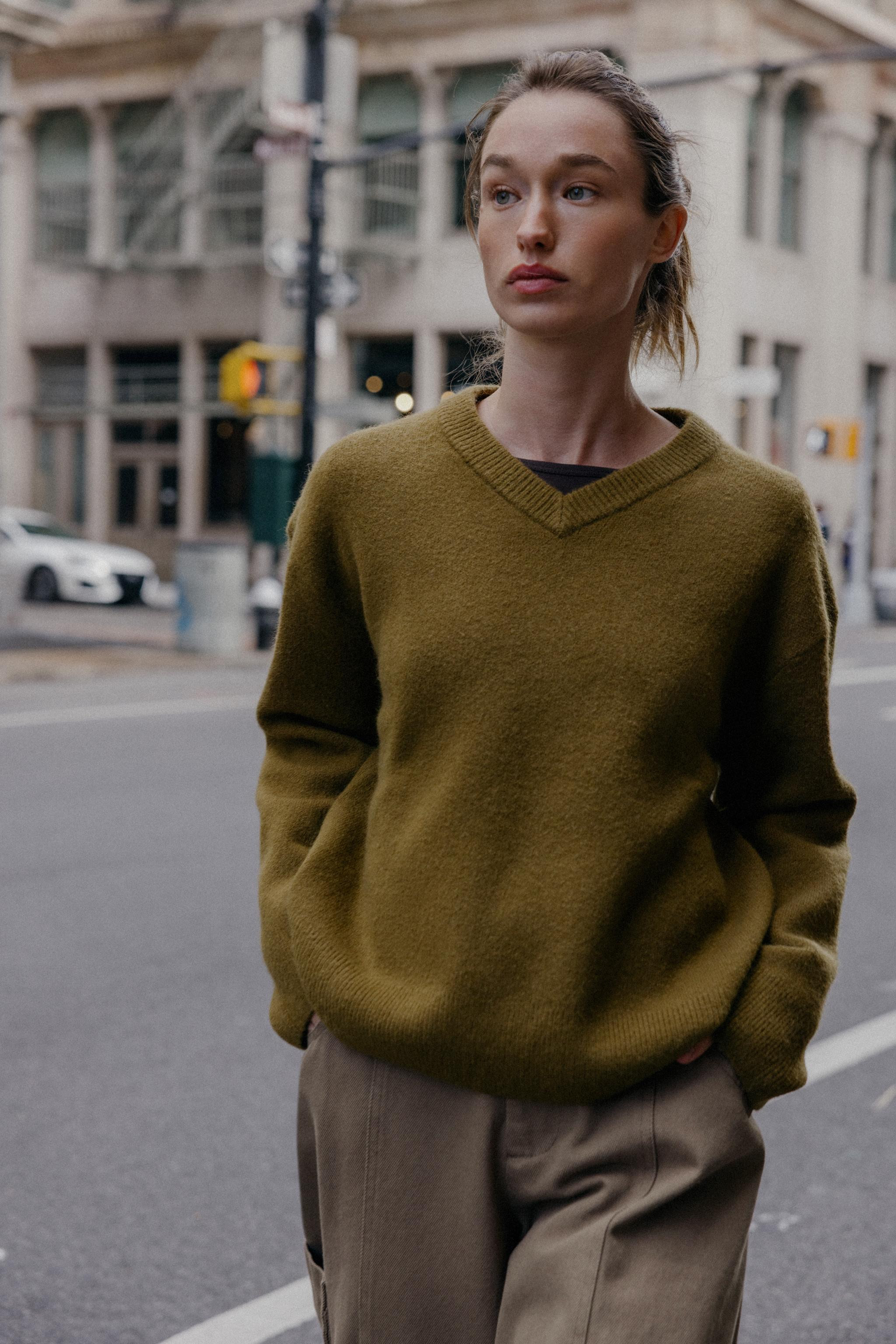 PLAIN KNIT V-NECK JUMPER | Zara US