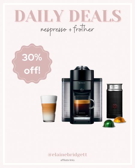 Nespresso machine with frother on sale! 

Coffee machine, espresso machine, home made coffee, home made iced coffee, home made latte, coffee bar, Amazon daily deals, Amazon home

#LTKhome #LTKover40 #LTKsalealert