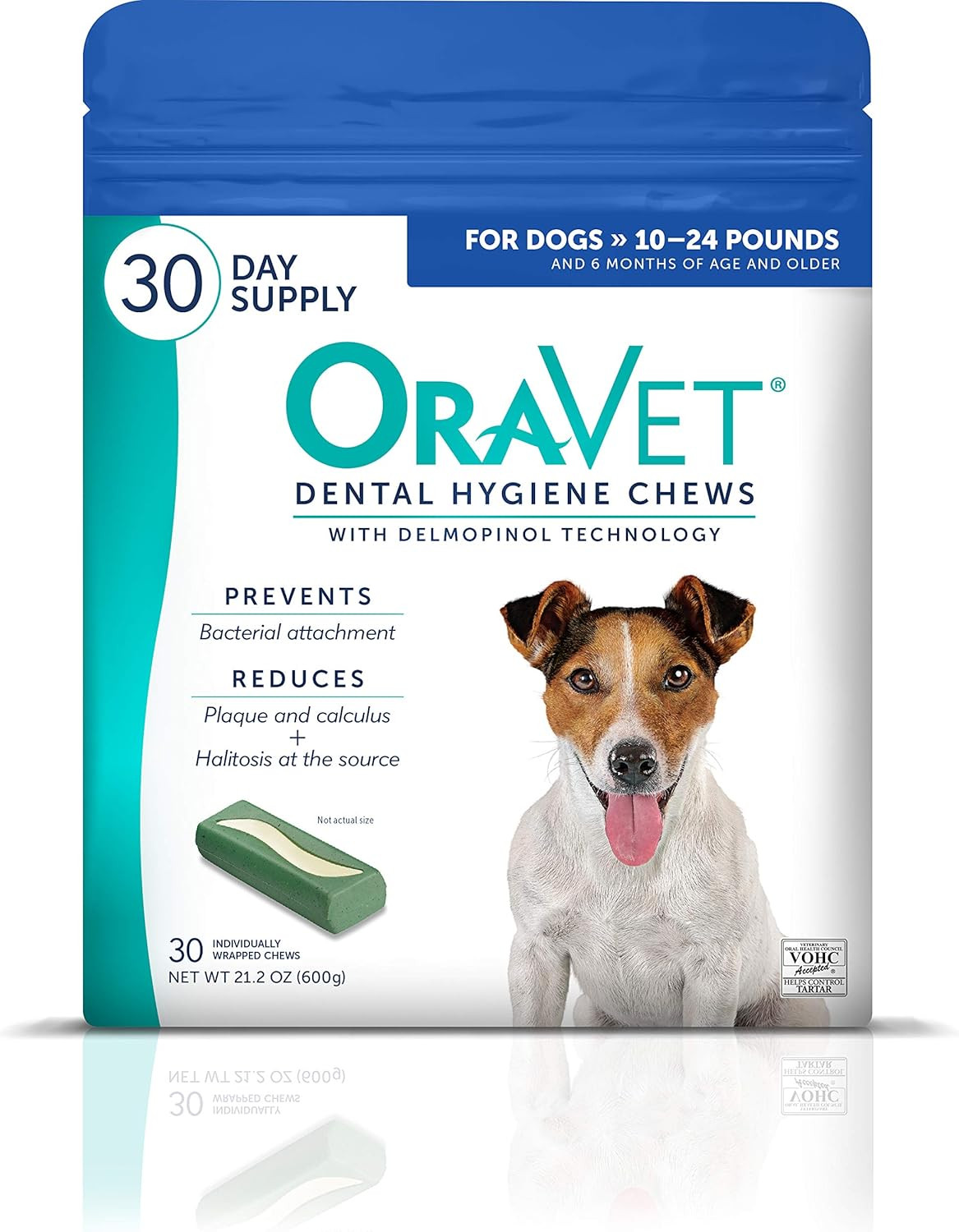 Merial Oravet Dental Hygiene Chew For Dogs (10-24 Lbs), Dental Treats For Dogs, 30 Count | Amazon (US)