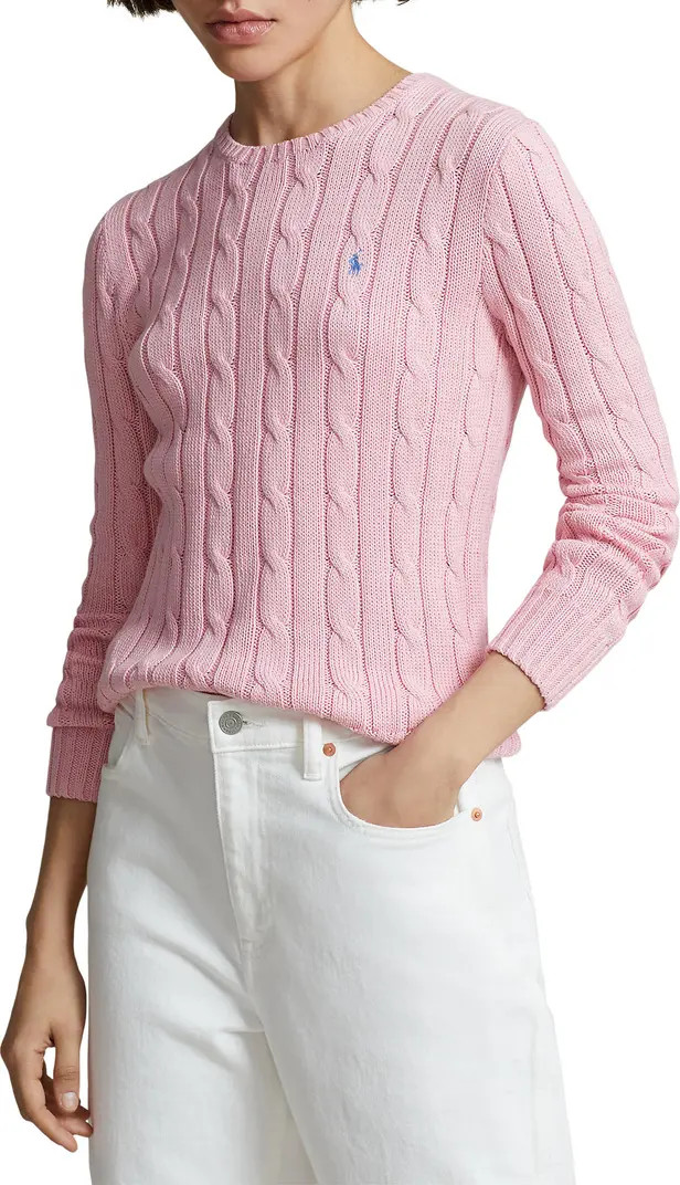 Polo Ralph Lauren Julianna Cotton Cable Sweater | Nordstrom | Nordstrom