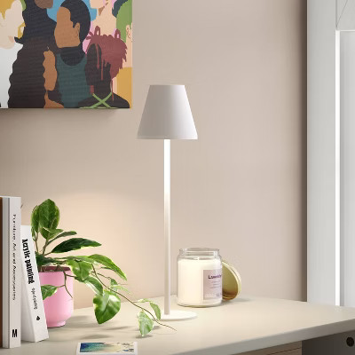 14" Rechargeable Cordless Table Lamp with Touch Control and 3 Brightness Levels Brass - Room Esse... | Target