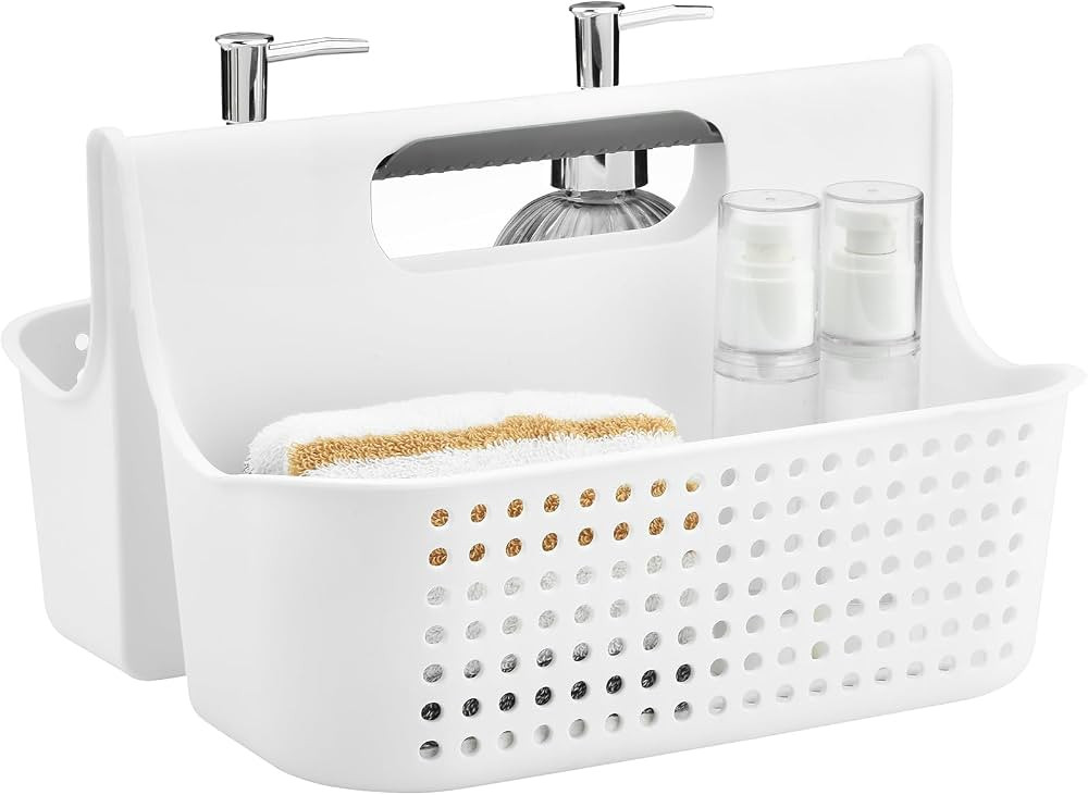 ALINK Portable Plastic Shower Caddy Basket, Large Cleaning Supply Caddy Organizer Storage Tote wi... | Amazon (US)