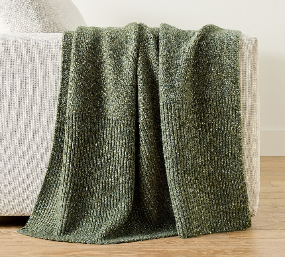 Bold Border Knit Throw | Pottery Barn (US)