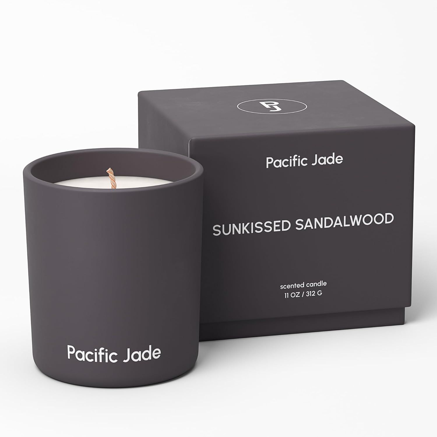 PACIFIC JADE Hand Poured 100% Natural Soy Candle 11oz - Luxury Fragrance in Matte Glass for Home ... | Amazon (US)