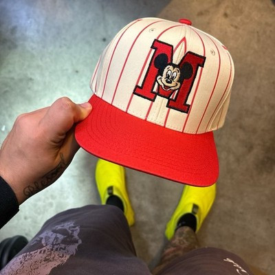 Mickey Mouse Pin Stripe Vintage SnapBack Disneyland | eBay US