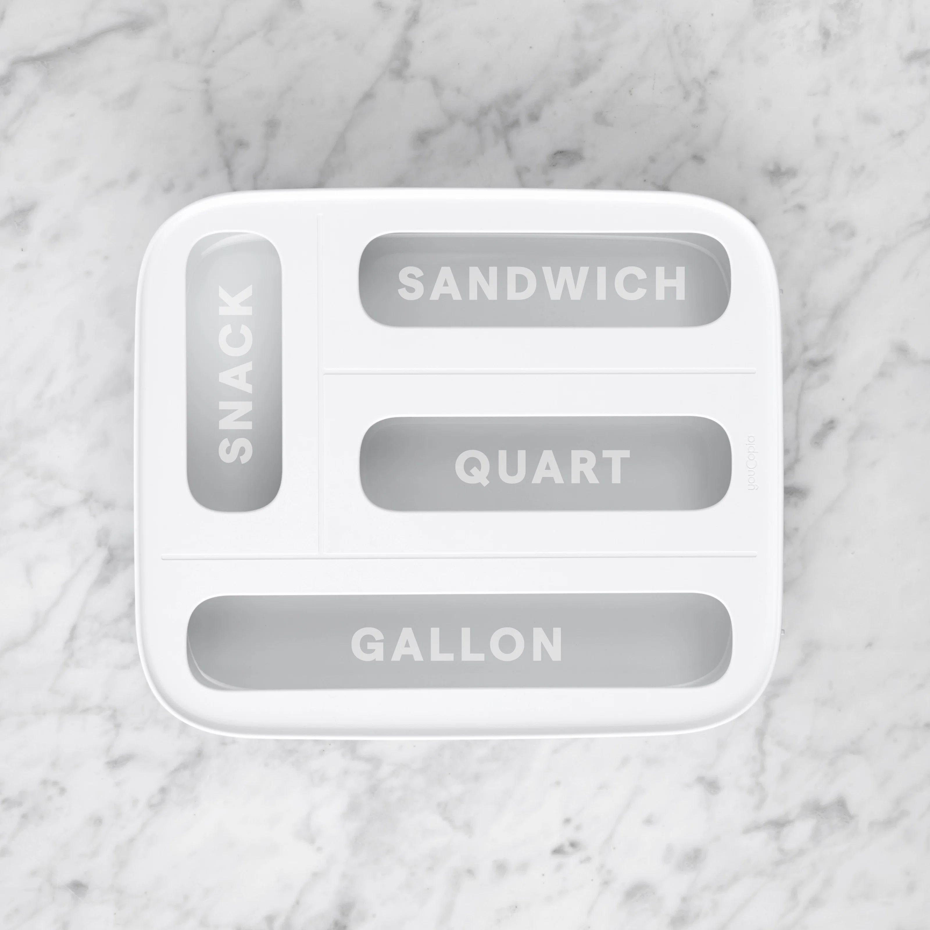 YouCopia® StoraBag™ Drawer Food Bag Dispenser, 4-Slot, Plastic Sandwich Bags Organizer | Wayfair North America