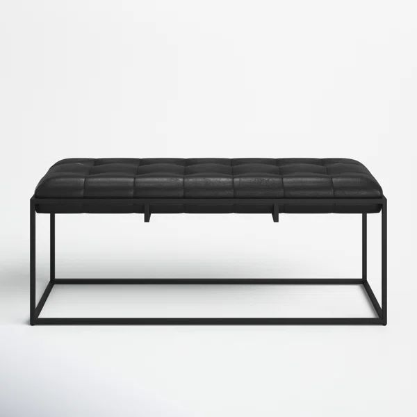 Sato Genuine Leather Upholstered Bench | Wayfair Professional