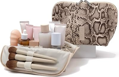 THE VERTI-Vertical Waterproof Makeup & Toiletry Bag | 23-Pocket Organizer with Upright, Fold-Down... | Amazon (US)
