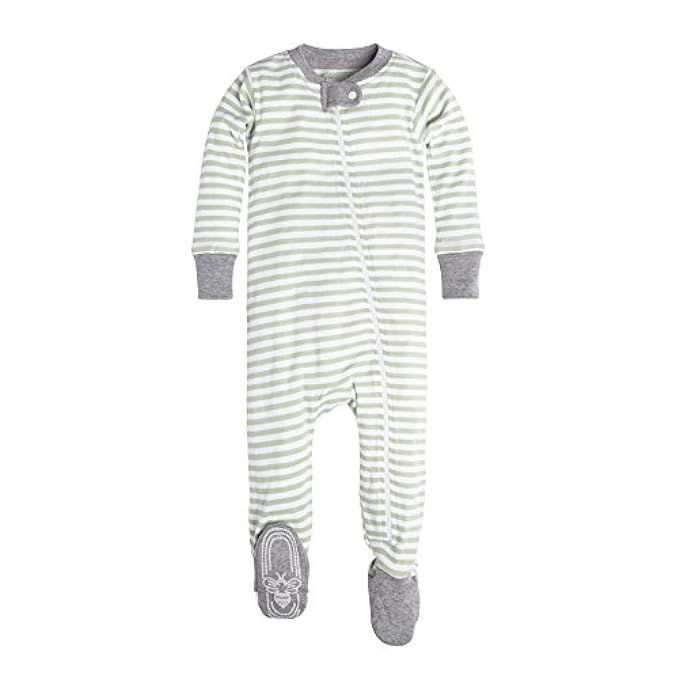 Burt's Bees Baby Unisex Baby Pajamas, Zip Front Non-Slip Footed Sleeper PJs, 100% Organic Cotton | Amazon (US)