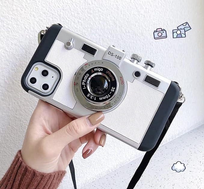 New Emily in Paris Phone Case for iPhone 13 Pro Max Vintage Camera,Modern 3D Vintage Style Camera... | Amazon (US)