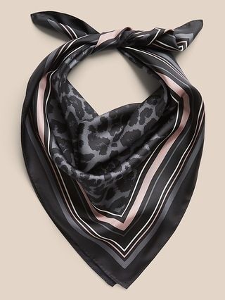 Leopard Print Silk Scarf | Banana Republic (US)