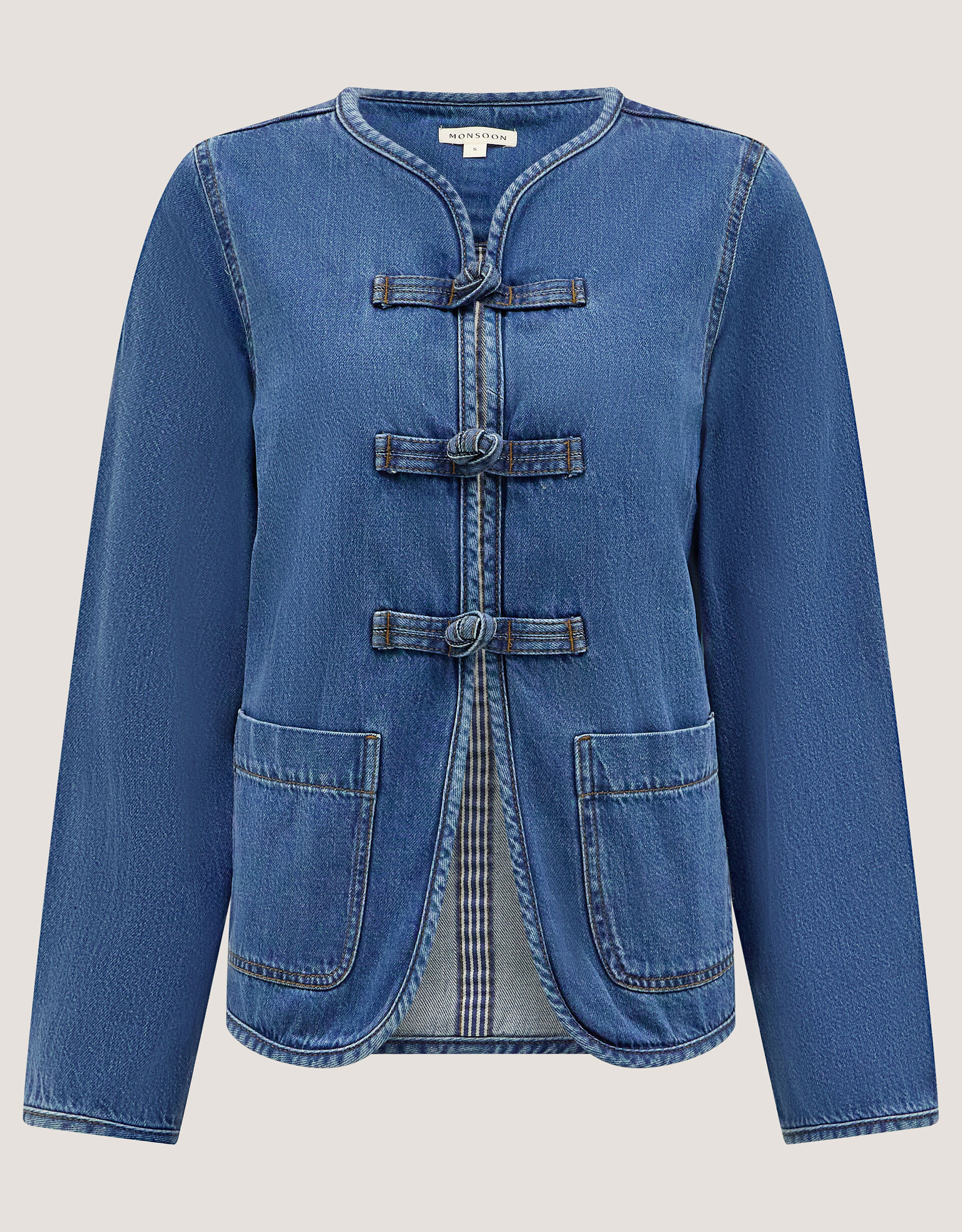 Lauren Knot Denim Jacket Blue | Monsoon (UK)