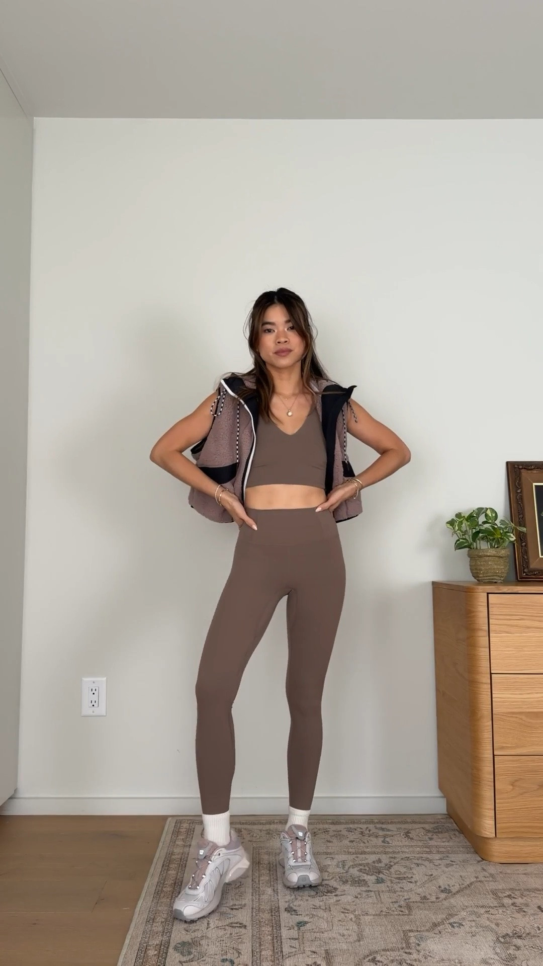 This is such comfy set from FP movement!

Sizing info:
-FP Movement Never Better Crop Top (Size XS in Sandstorm) 
-FP Movement Never Better 7/8 Length Leggings (Size XS in Sandstorm) 
-FP Movement Sky High Fleece Vest (Size XS in Smoky Plum With Black Combo)

Cute workout clothes, fall workout outfits, pilates outfit, FP Movement, free people workout outfits, travel outfits, airport outfit, outfit of the day, what to pack for vacation, comfy outfit ideas, petite leggings, petite style, petite travel outfits, casual outfit ideas, casual style, mom outfits, mom style, petite activewear, running outfit, petite running outfit, athletic tanks, summer outfits, summer fashion, fall running, fall jackets, fall fleece,

#LTKfitnessgoals #LTKActive #LTKPetite