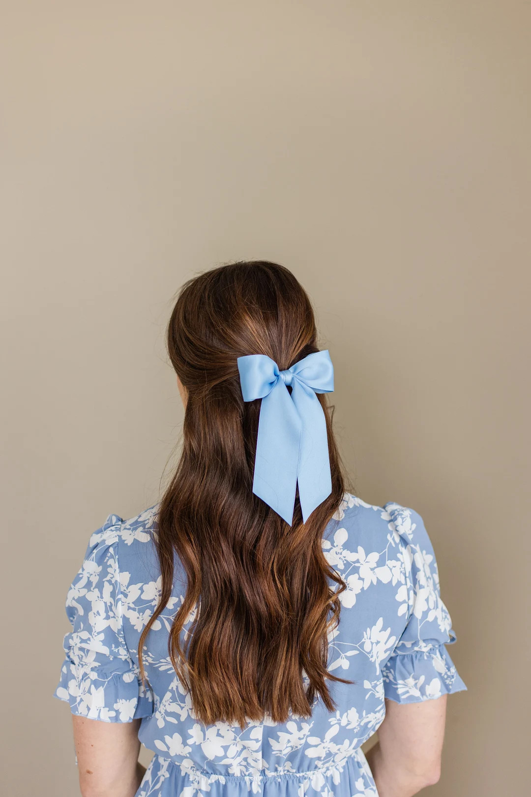 Chambray Blue Large Matte Satin Hair Bow Barrette, Bow Clip, Easter Gift Preteen Teen Tween Girl ... | Etsy (US)