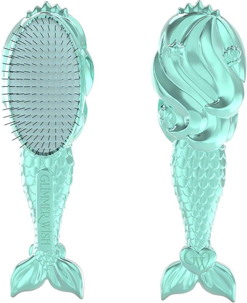 Mermaid Detangling Hair Brush for Kids - Anti Frizz and Anti Static - Soft and Long Bristles to D... | Amazon (US)