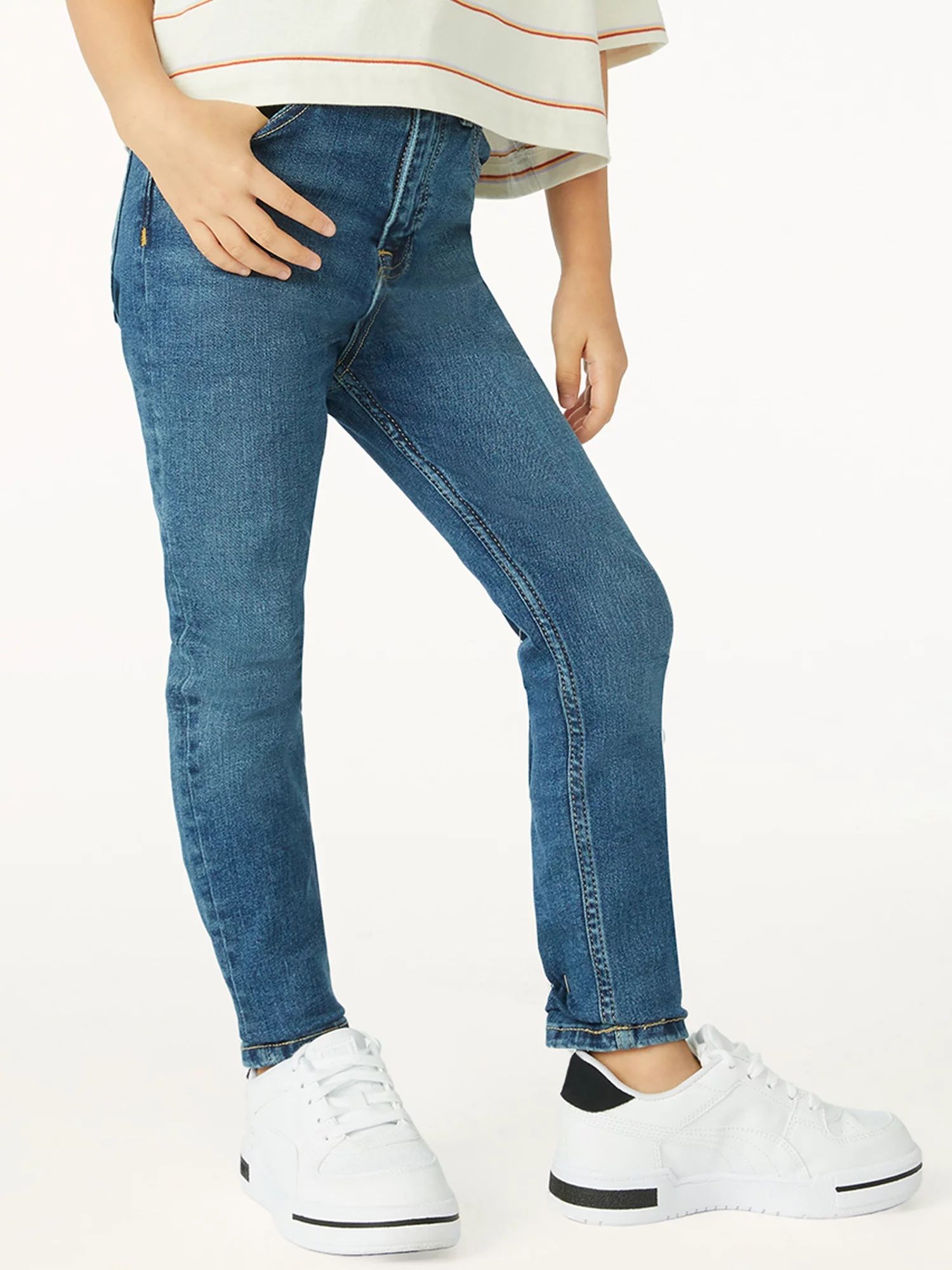 Free Assembly Girls True Waist Skinny Jeans, Sizes 5-18 - Walmart.com | Walmart (US)
