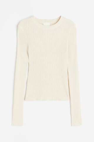 H & M - Rib-knit Top - White | H&M (US + CA)