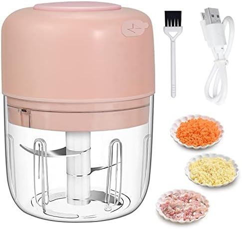 FUHUIM Mini Electric Garlic Chopper, mini chopper food processor Fits for Cutter Vegetables/Meat ... | Amazon (US)