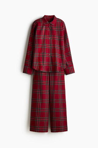 H & M - Pyjama aus Baumwollflanell - Rot - Damen | H&M (DE, AT, CH, NL, FI)