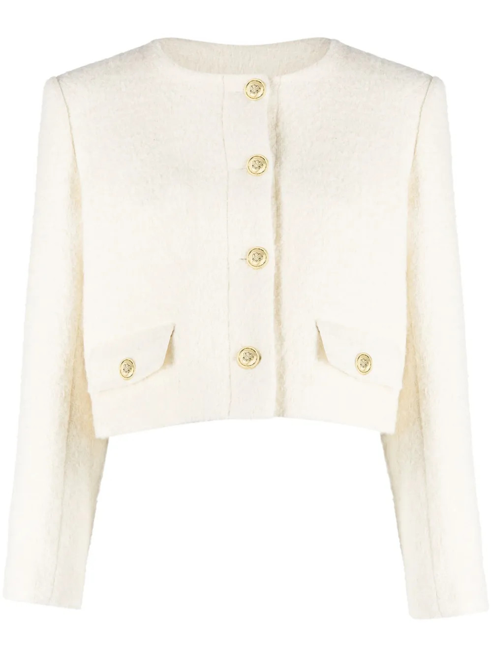 cropped bouclé jacket | Farfetch Global