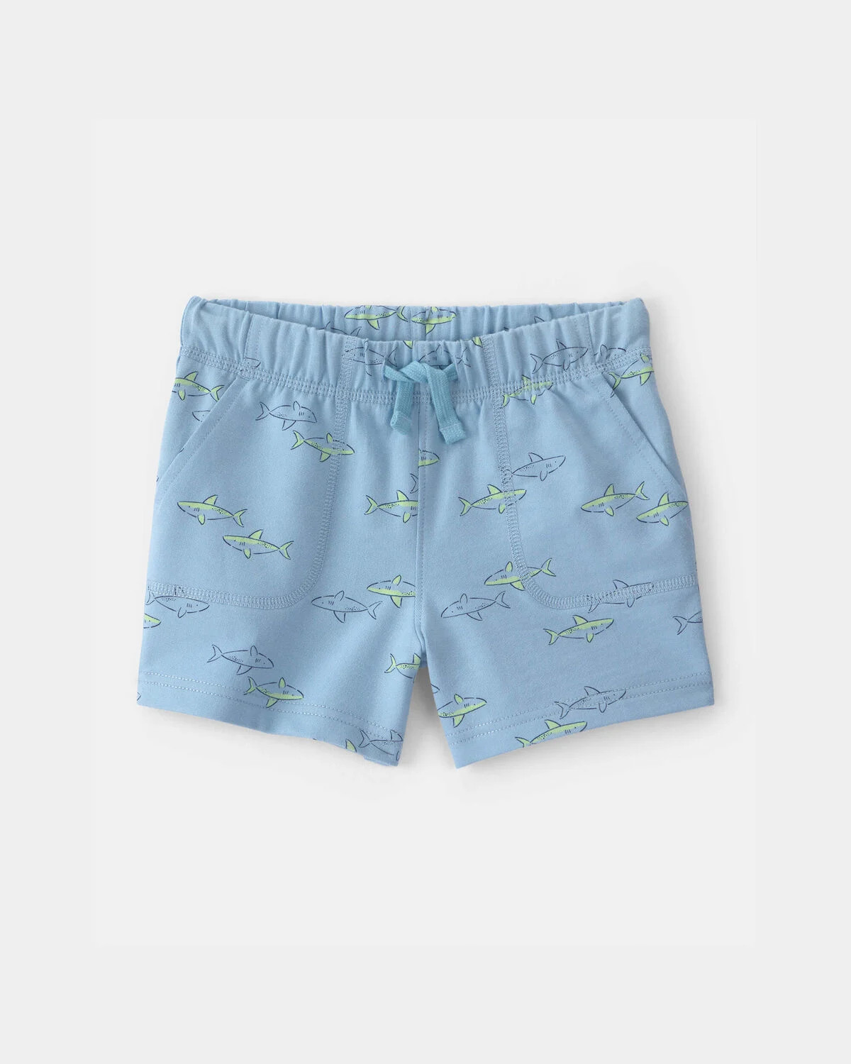 Toddler Boy Shark French Terry Shorts - Blue | Carter's Inc