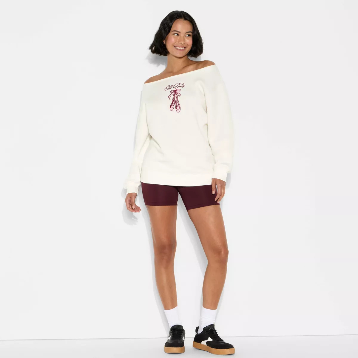 Women's Off the Shoulder Sweatshirt - Wild Fable™ | Target