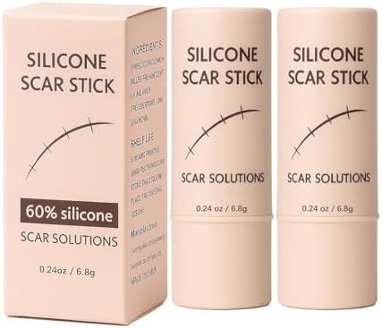 Silicone Scar Stick, 60% Silicone Scar Solutions for Face and Body, with Centella Asiatica & Vita... | Amazon (US)