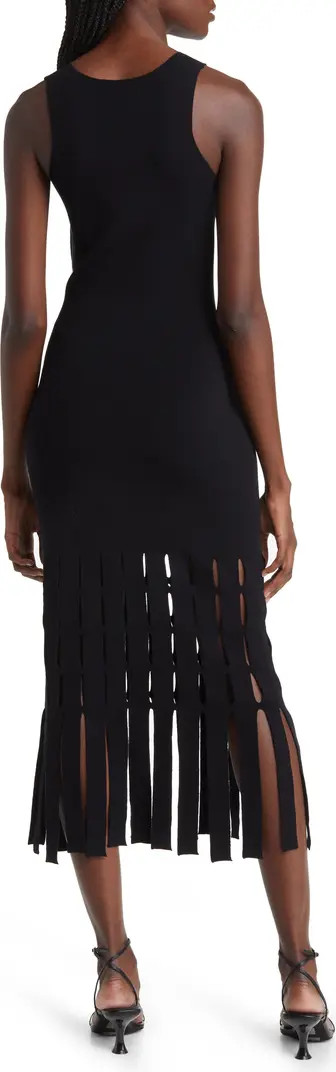 Kaia Fringe Detail Knit Midi Dress | Nordstrom