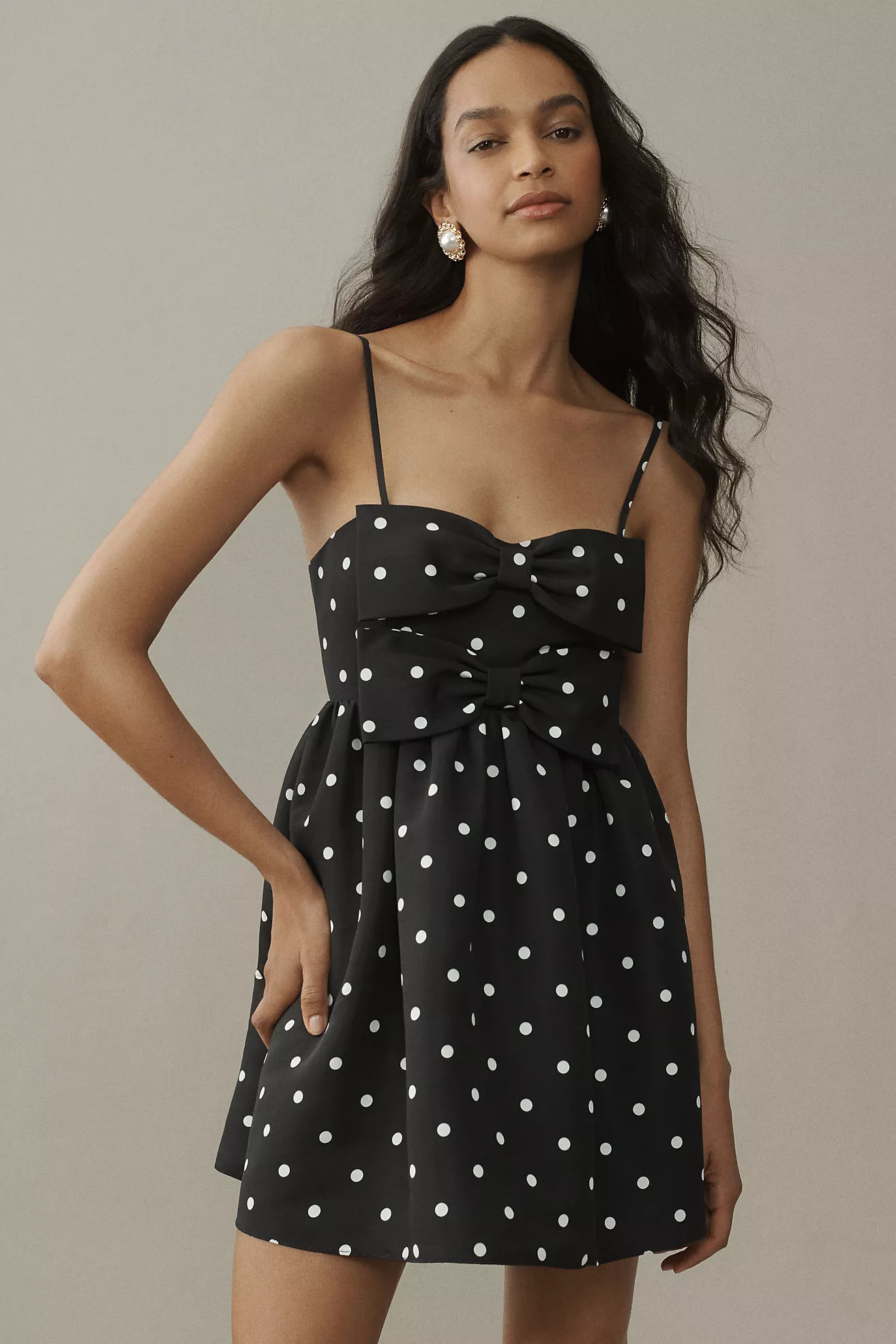 Sachin & Babi Sloane Taffeta Double-Bow Pleated Mini Dress | Anthropologie (US)