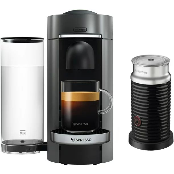 Nespresso by De'Longhi VertuoPlus Deluxe Coffee & Espresso Single-Serve Machine in Titanium and A... | Walmart (US)