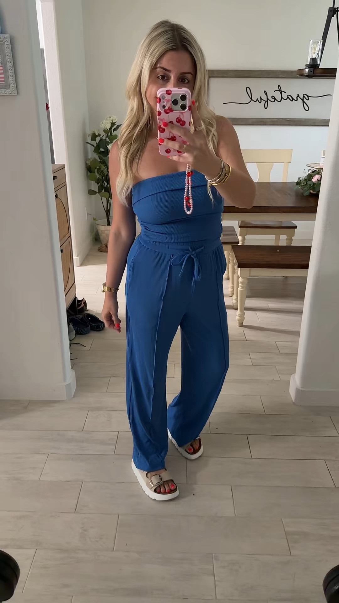 Summer outfit on sale
Matching set small
Sandals tts

#LTKootd #LTKSaleAlert