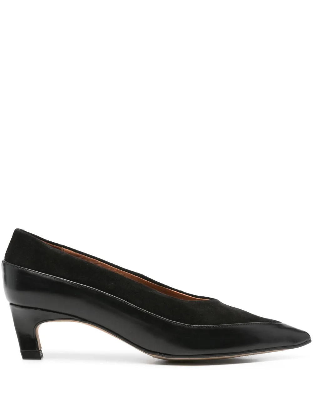 ANGEL ALARCON 40mm suede-leather pointed-toe Pumps | Black | FARFETCH JO | Farfetch Global