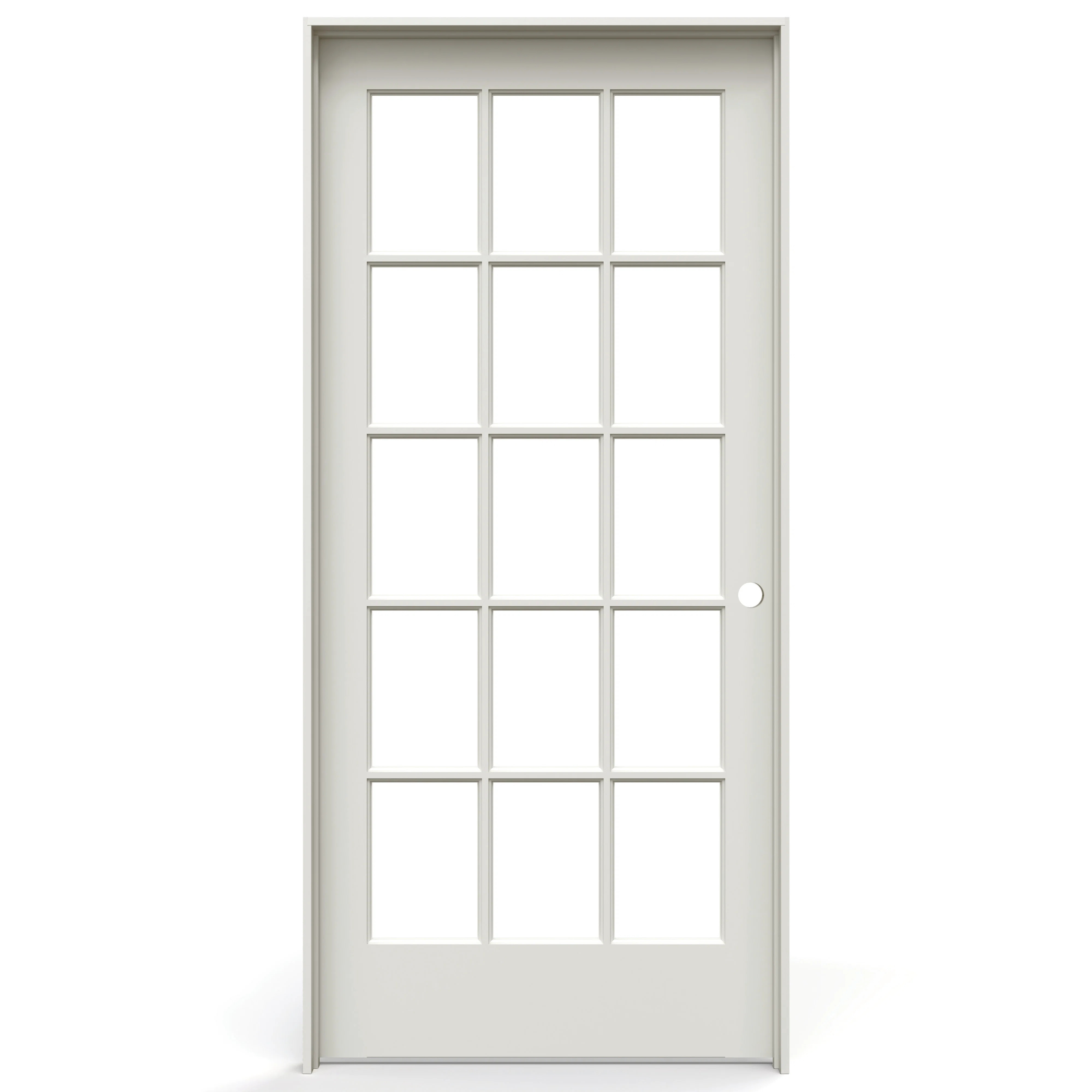 15-Lite True Divided Clear Glass Primed MDF Interior Door | Wayfair North America