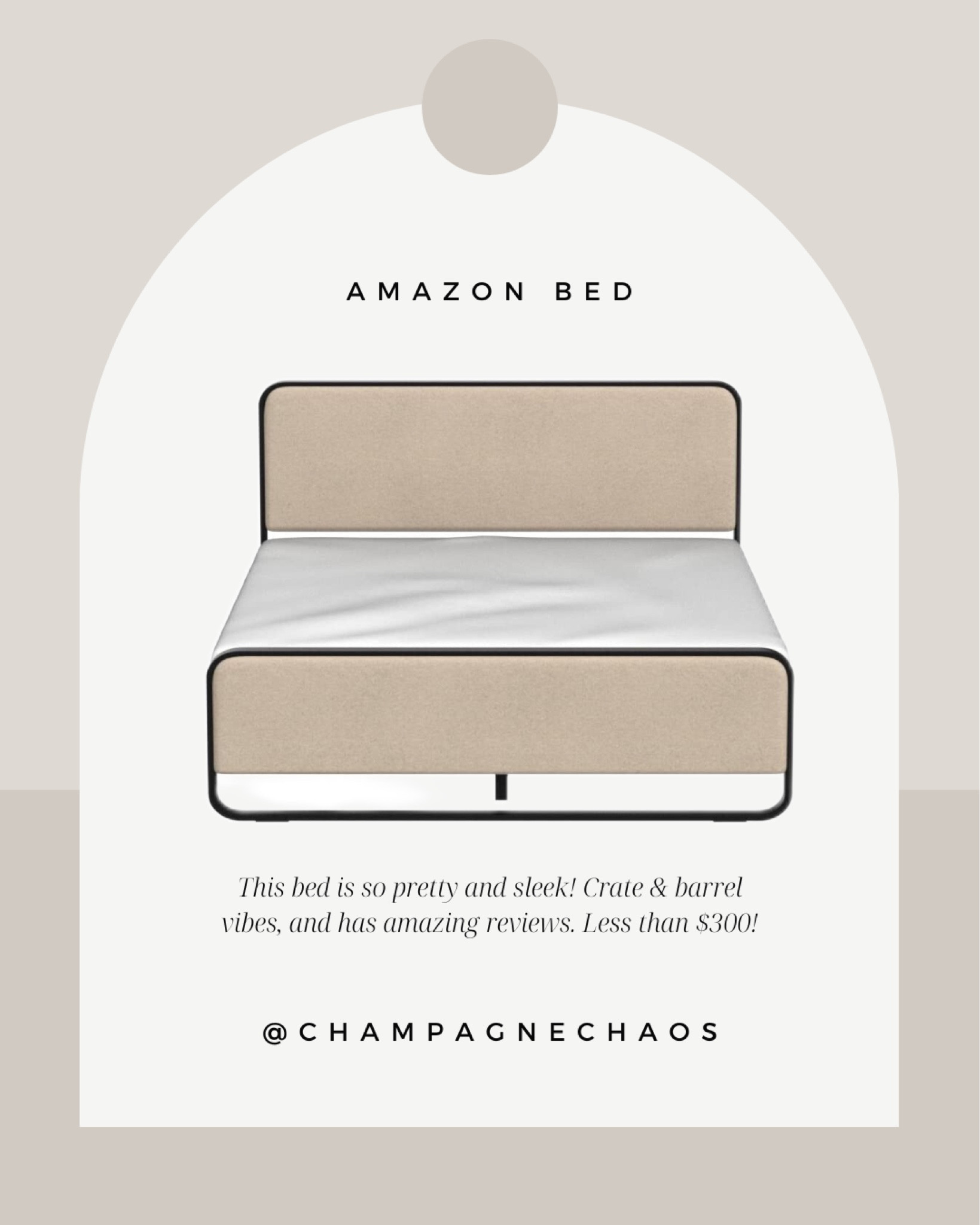 Can you believe this bed is from Amazon?! It totally looks like a bed from crate & barrel. Has amazing reviews and is less than $300!

*Below is the correct link, but for some reason it shows a different bed. Working on fixing this!*

Amazon, home, decor, furniture, bedroom, bed frame 

#LTKFind #LTKsalealert #LTKhome