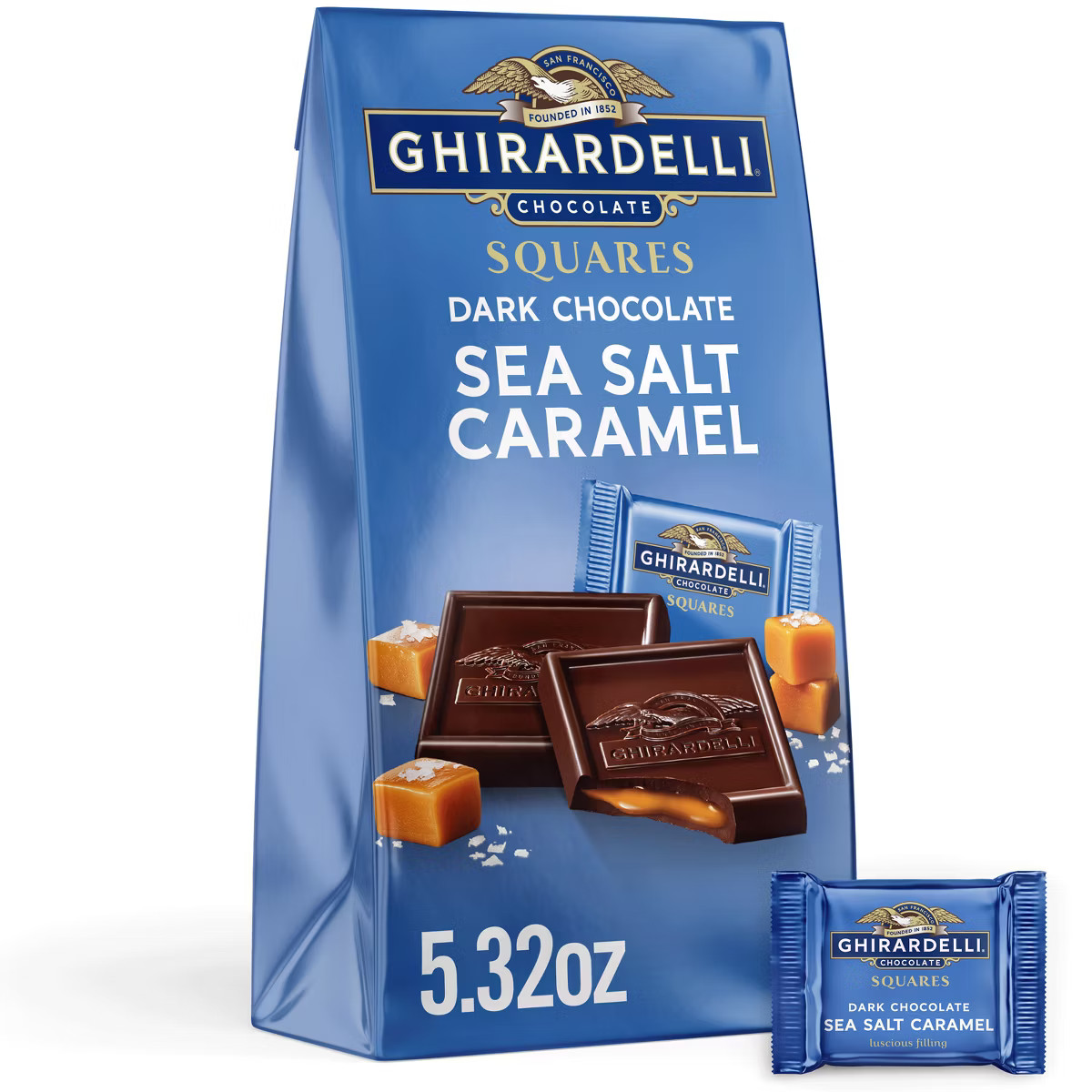 Ghirardelli Dark Chocolate Candy squares with Sea Salt Caramel Filling | Target