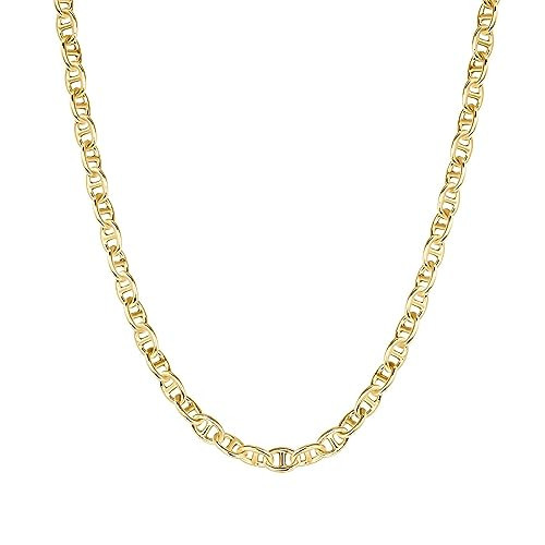 PAVOI 14K Yellow Gold Plated Anchor Chain Necklaces for Women - Trendy Layering Chain Necklace - Gold Stacking Jewelry | Amazon (US)