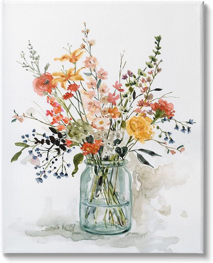 Stupell Industries Warm Summer Meadow Floral Bouquet Still Life Painting, Design by Carol Robinso... | Amazon (US)