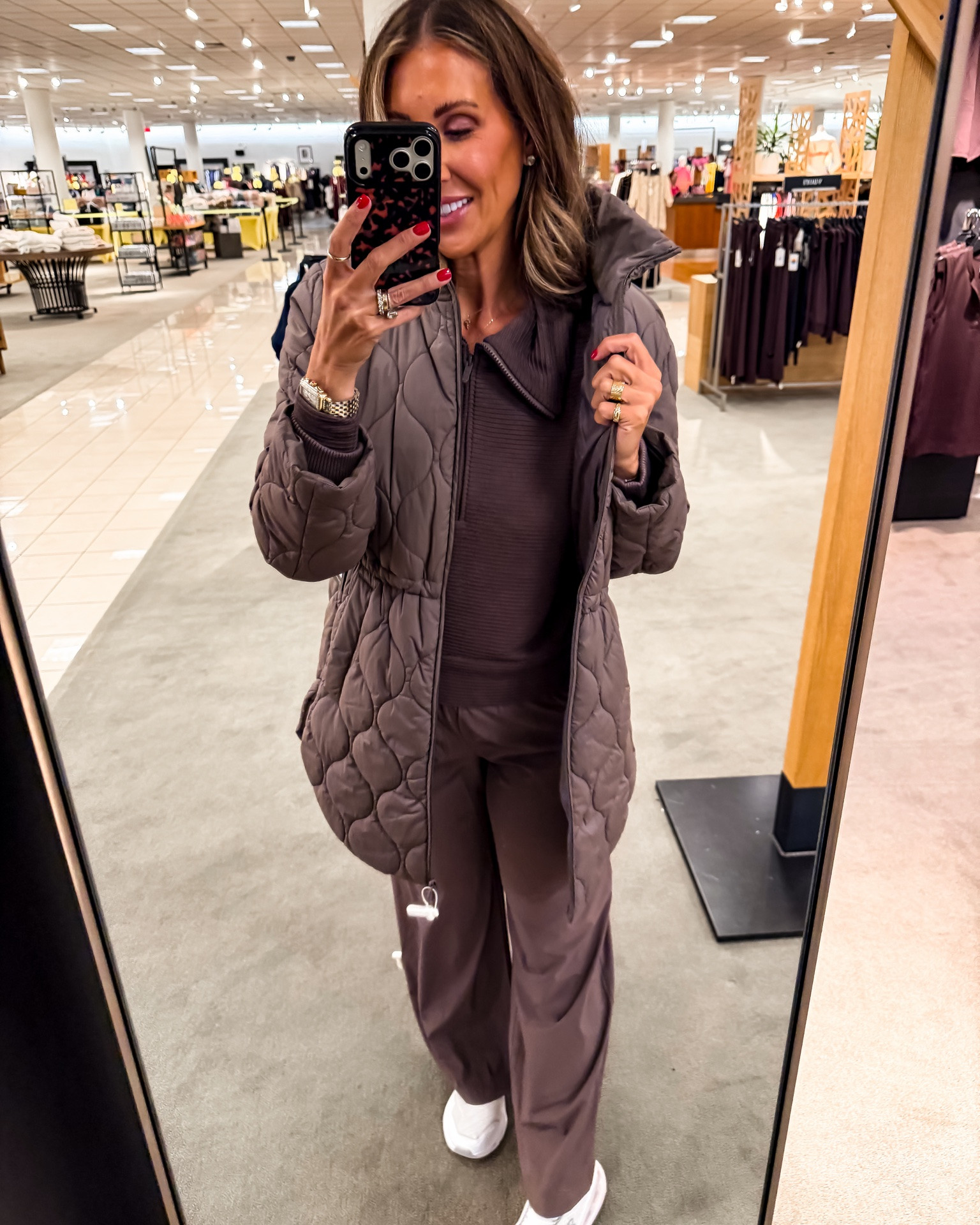All chocolate and truffle brown at leisure everything runs through a size is very very designer look alike for a fraction of the price ￼

#LTKootd #LTKSaleAlert #LTKOver40