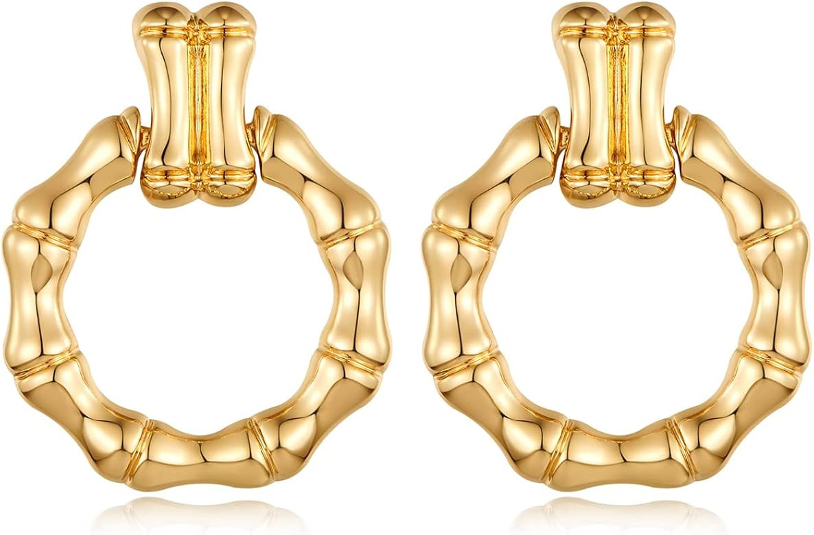 Gold Silver Hoop Dangle Earrings For Women Statement Retro Earrings Multiple Styles Jewelry for B... | Amazon (US)