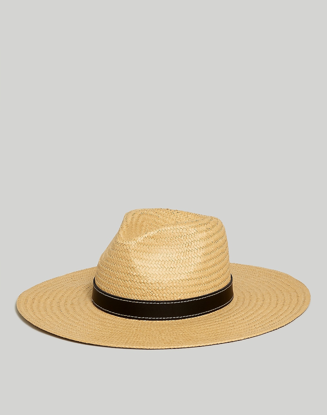 Wide-Brim Straw Fedora Hat: Studded Edition | Madewell