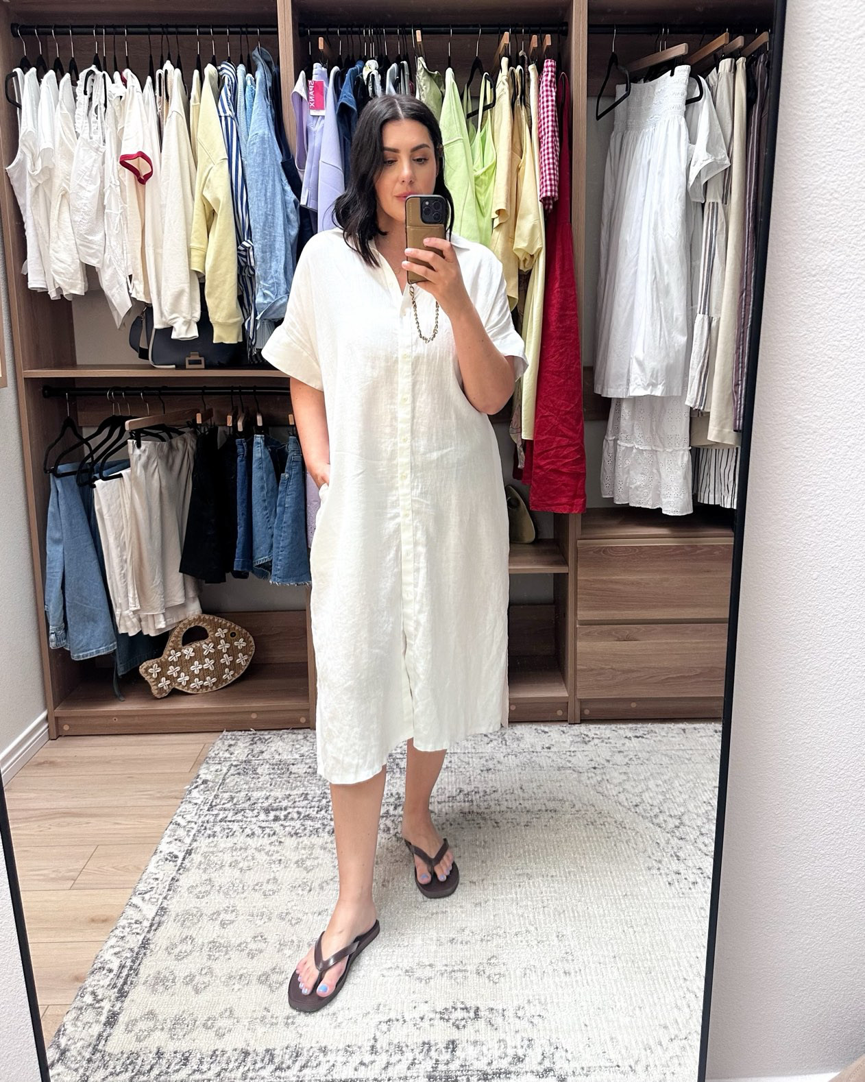 This is the nicest swimsuit cover up, it is a luxe linen! It runs big - -I'm in the medium and it's very roomy. @spanx
#spanxpartner 

 