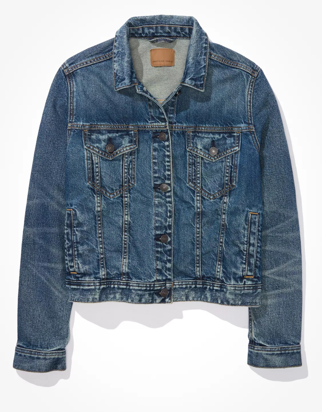AE Strigid Classic Denim Jacket | American Eagle Outfitters (US & CA)